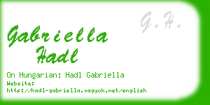 gabriella hadl business card